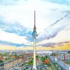 Berliner Fernsehturm City View Art Diamond Painting