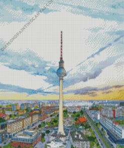 Berliner Fernsehturm City View Art Diamond Painting