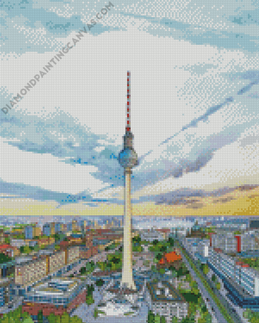 Berliner Fernsehturm City View Art Diamond Painting