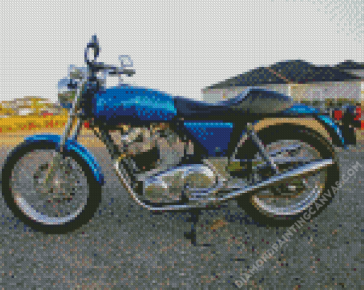 Blue Norton 750 Commando Diamond Painting