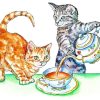 Cat Pouring Tea Diamond Painting