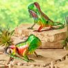 Colorful Iguanas Diamond Painting