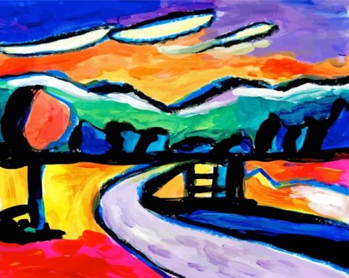 Kandinsky Colorful Landscape Diamond Painting