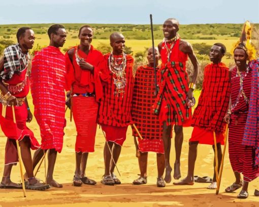 Masai People Diamond Painting