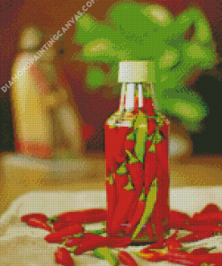 Pequin Pepper In Bottle Diamond Painting