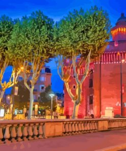 Perpignan At Night Diamond Painting