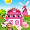 Pink Barn And Animals Diamond Painting