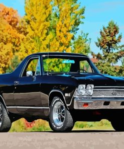 SS El Camino With Fall Scene Diamond Painting