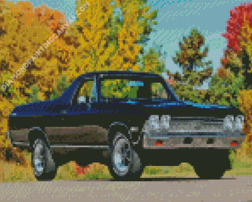 SS El Camino With Fall Scene Diamond Painting