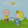 Sally And Charlie Brown Cartoon Diamond Painting