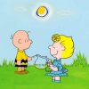 Sally And Charlie Brown Cartoon Diamond Painting