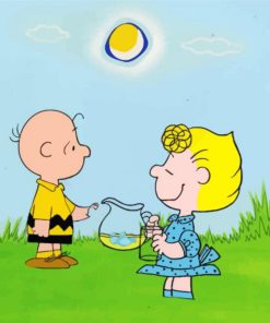 Sally And Charlie Brown Cartoon Diamond Painting