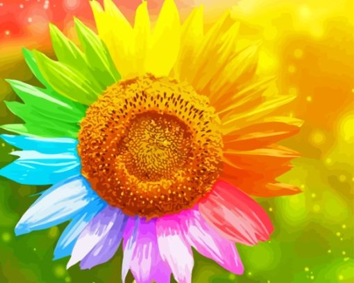 Sunflower Rainbow Diamond Painting