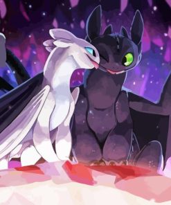 Toothless And Light Fury Diamond Painting