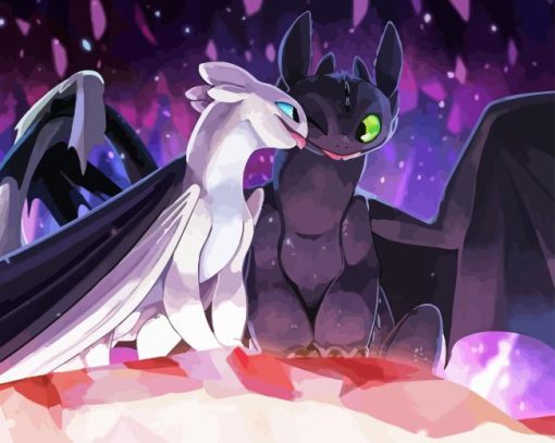 Toothless And Light Fury Diamond Painting