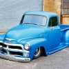 Blue 1955 Chevy Pickup Vintage Car Diamond Painting