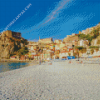 Calabria Beach Buildings Diamond Painting