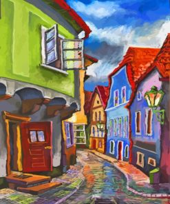 Cesky Krumlov Alleys Art Diamond Painting