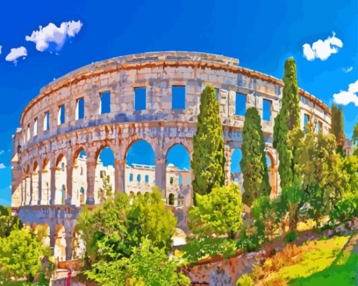 Croatia Pula Amphitheater Diamond Painting