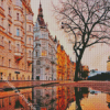 Czech Republic Buildings Reflection Diamond Painting