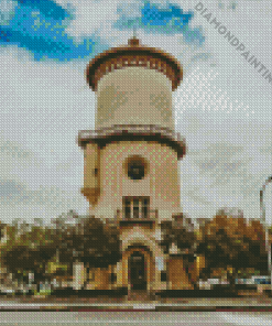 Fresno Water Tower In California Diamond Painting