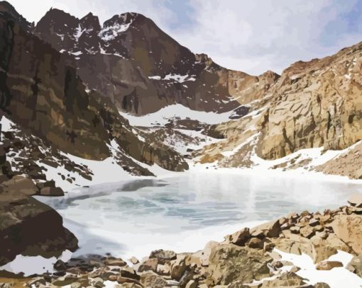 Chasm Lake Rocky Colorado Diamond Painting