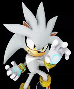 Silver Anime Sonic Character Diamond Painting