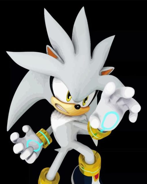 Silver Anime Sonic Character Diamond Painting