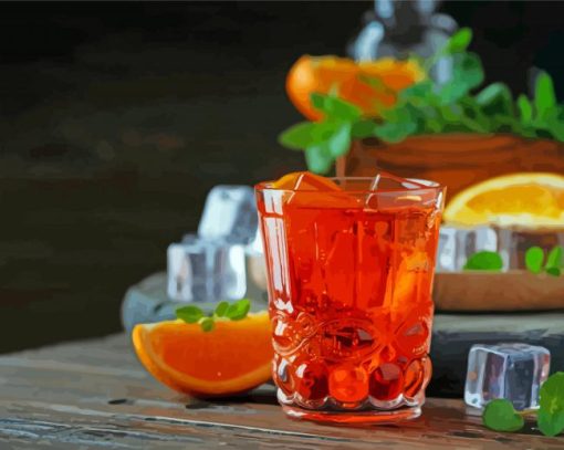 Aesthetic Aperol Spritz Diamond Painting