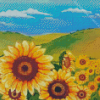 Aesthetic Sunflower Landscape Diamond Painting