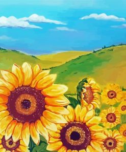 Aesthetic Sunflower Landscape Diamond Painting