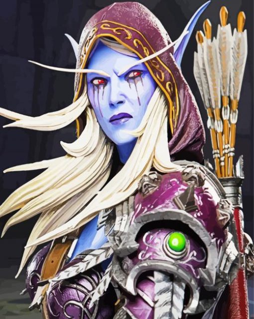 Aesthetic Sylvanas Windrunner Diamond Painting