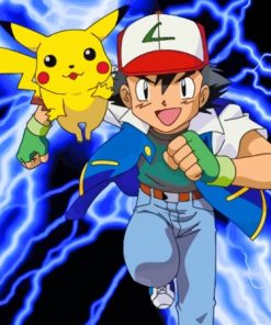 Ash And Pikachu Pokemon Diamond Painting