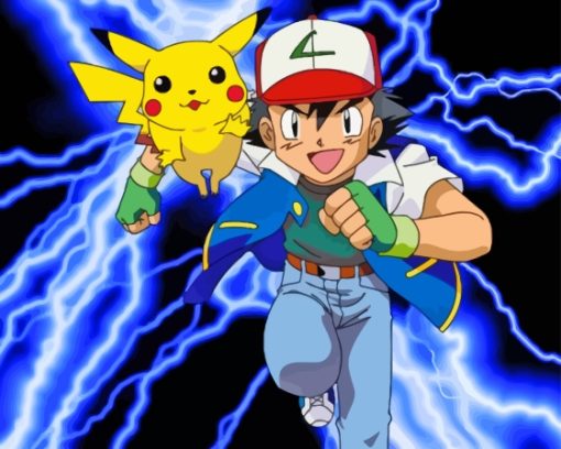 Ash And Pikachu Pokemon Diamond Painting