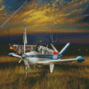 Beechcraft Bonanza Plane Diamond Painting