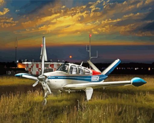 Beechcraft Bonanza Plane Diamond Painting