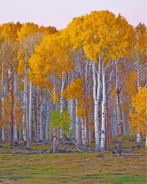 Birch Trees Diamond Painting