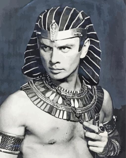 Black And White Yul Brynner Diamond Painting