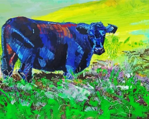 Black Cow Art Diamond Painting