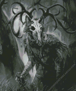 Black And White Wendigo Diamond Painting