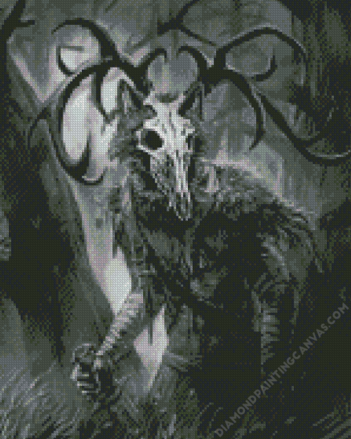 Black And White Wendigo Diamond Painting