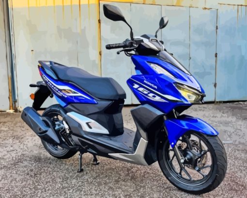 Blue Honda Vario Diamond Painting