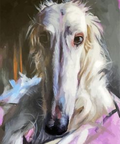 Borzoi Dog Art Diamond Painting