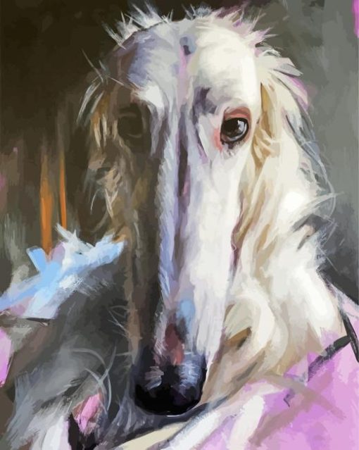 Borzoi Dog Art Diamond Painting