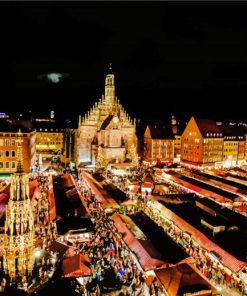 Christkindlesmarkt Nuremberg At Night Diamond Painting