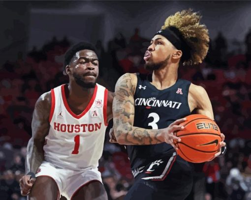 Cincinnati Bearcats Vs Houston Player Diamond Painting