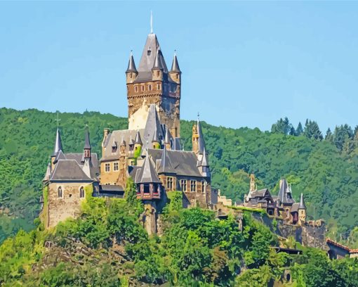 Cochem Castle Scaled Diamond Painting