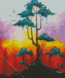 Colorful Bonsai Diamond Painting