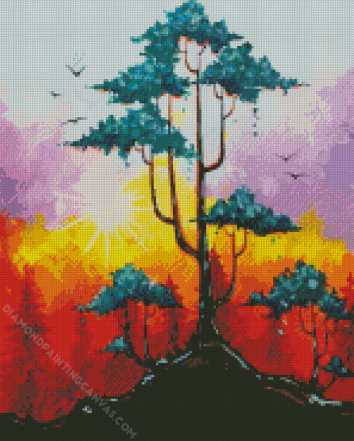 Colorful Bonsai Diamond Painting