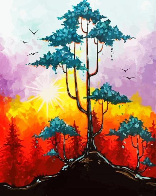 Colorful Bonsai Diamond Painting